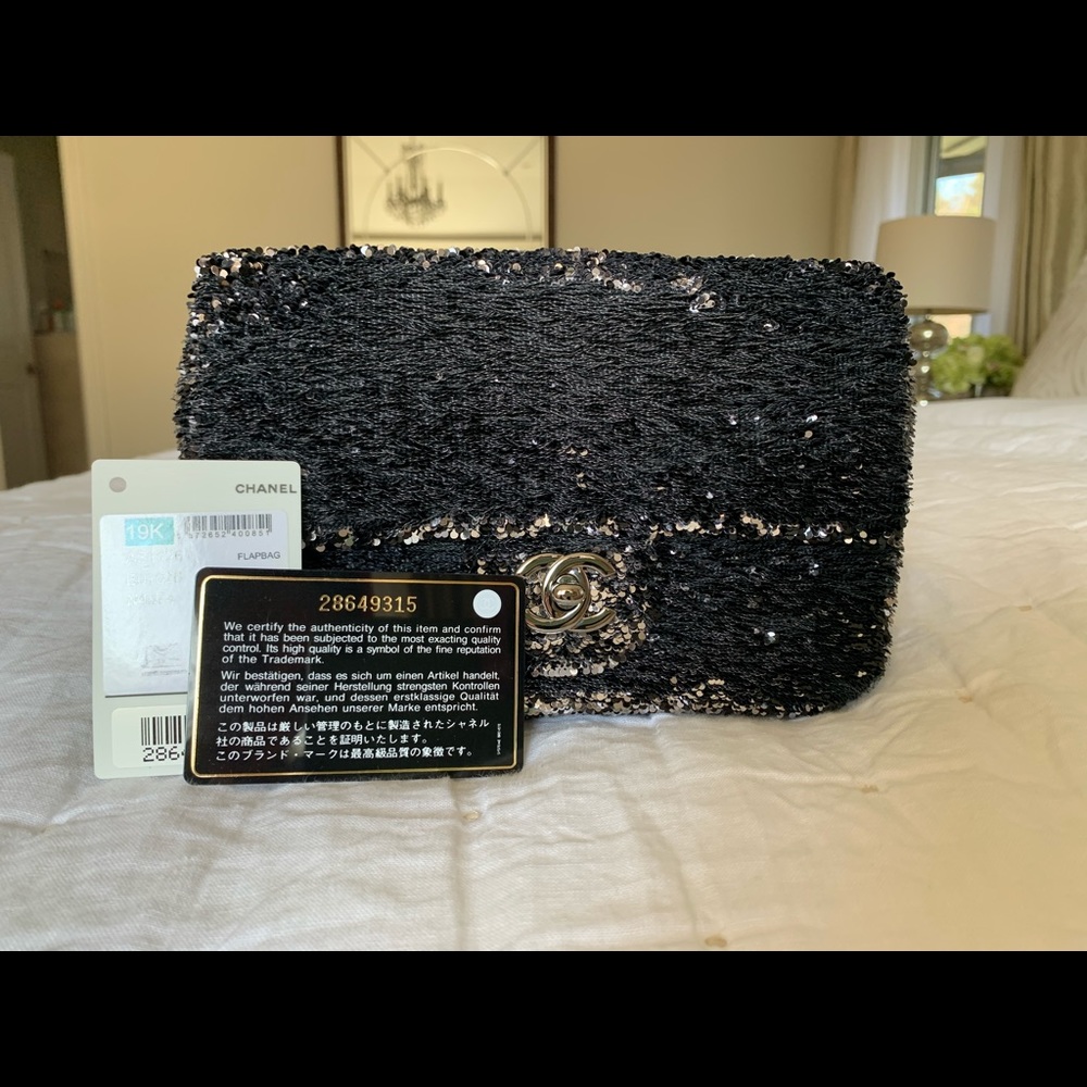 Chanel sequins rare bag . Used  gently 2x is like new condition!